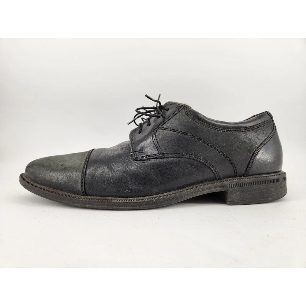 Florsheim Cap Toe Oxford Mens 9 D Black Leather Lace Up Dress Shoes 11704-001